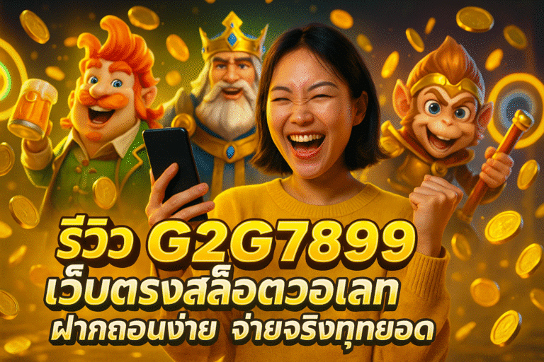 รีวิว G2G7899 เว็บตรงสล็อตวอเลท ฝากถอนง่าย จ่ายจริงทุกยอด