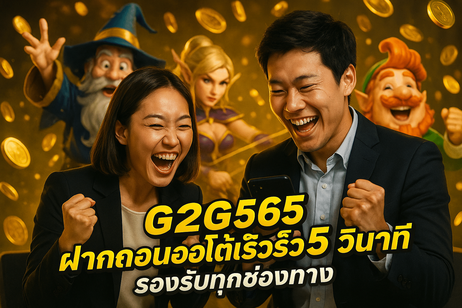 G2G565 ฝากถอนออโต้เร็ว 5 วินาที รองรับทุกช่องทาง