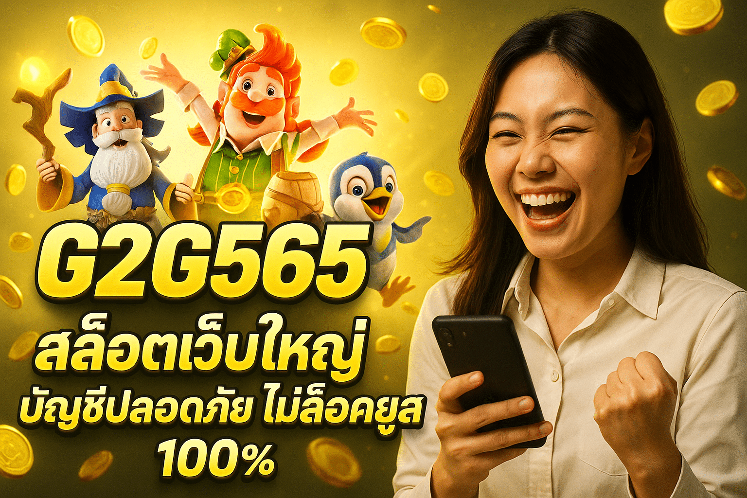 G2G565 สล็อตเว็บใหญ่ บัญชีปลอดภัย ไม่ล็อคยูส 100%